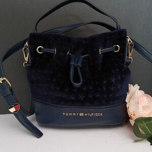 Tommy Hilfiger Navy Blue Bucket Bag